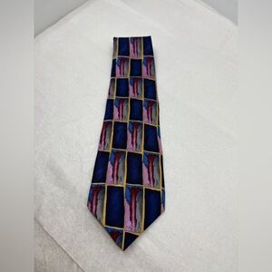 Elegant Blue and Pink Men's Tie Jerry Garcia